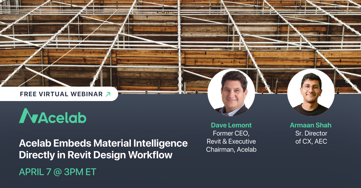 Acelab Embeds Material Intelligence Directly in Revit Design Workflow (1)